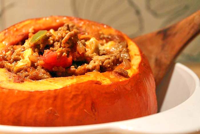 Gefüllter Hokkaidokürbis mit Feta