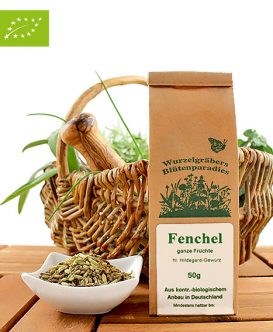 Bio Fenchel (ganze Früchte), Wurdies, Gewürze, 50g Bio Fenchel (ganze Früchte), Wurdies, Gewürze, 50g