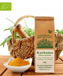 Bio Gewürz Kurkuma (Gelbwurz), gemahlen, 40g Bio Gewürz Kurkuma (Gelbwurz), gemahlen, 40g