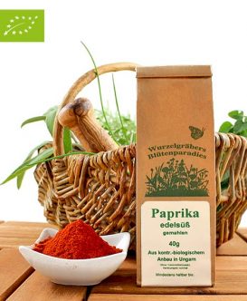 Bio Gewürz Paprika, edelsüß, gemahlen, 40g Bio Gewürz Paprika, edelsüß, gemahlen, 40g