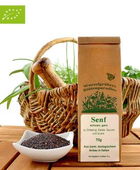 Bio Gewürz Senf, schwarz, ganz, Wurdies 70g Bio Gewürz Senf, schwarz, ganz, Wurdies 70g
