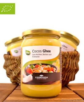Kokos-Ghee (Cocos Ghee), Bio Butterschmalz und Bio Kokosöl, Cosmoveda, 500ml Kokos-Ghee (Cocos Ghee), Bio Butterschmalz und Bio Kokosöl, Cosmoveda, 500ml
