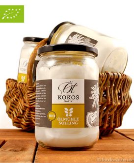 Kokosöl (nativ), Ölmühle Solling, 500ml, Bio Kokosöl (nativ), Ölmühle Solling, 500ml, Bio