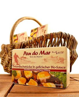 Tintenfischstücke in galizischer Bio-Sauce, Pan do Mar, 120g Tintenfischstücke in galizischer Bio-Sauce, Pan do Mar, 120g