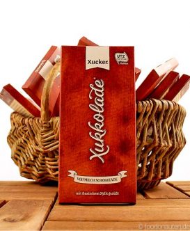 Xukkolade (Vollmilch-Schokolade) mit Xylit gesüßt, Xucker, 100g Xukkolade (Vollmilch-Schokolade) mit Xylit gesüßt, Xucker, 100g