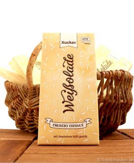 Schockolade Crunchy-Coconux mit Xylit gesüßt, Xucker Schockolade Crunchy-Coconux mit Xylit gesüßt, Xucker