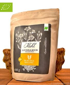 Bio Leinsamenmehl (teilentölt), Ölmuehle Solling, 500g Bio Leinsamenmehl (teilentölt), Ölmuehle Solling, 500g