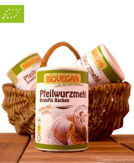 Bio Pfeilwurzstärke (Pfeilwurzmehl), Bindemittel für das glutenfreie Backen Bio Pfeilwurzstärke (Pfeilwurzmehl), Bindemittel für das glutenfreie Backen