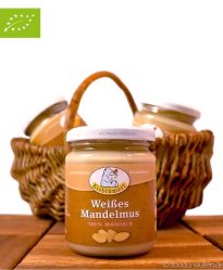 Weißes Mandelmus (Mandelmus aus blanchierten Mandeln), Eisblümerl, 250g Weißes Mandelmus (Mandelmus aus blanchierten Mandeln), Eisblümerl, 250g