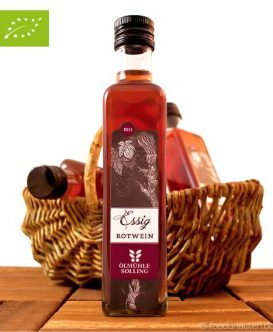 Bio Rotweinessig (Traditionelle Herstellung), Ölmühle Solling, 250ml Bio Rotweinessig (Traditionelle Herstellung), Ölmühle Solling, 250ml