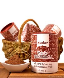 Xucker Trinkschokolade mit Xylit (30 Prozent Kakao), 200g Xucker Trinkschokolade mit Xylit (30 Prozent Kakao), 200g