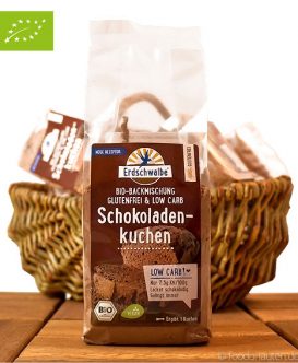 Low Carb Schokoladenkuchen (Low Carb Bio Backmischung), glutenfrei, Erdschwalbe, 160g Low Carb Schokoladenkuchen (Low Carb Bio Backmischung), glutenfrei, Erdschwalbe, 160g