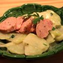 Low Carb Rezept | Kohlrabigemüse mit Regensburger Würstchen