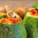Low Carb Rezept | Gefüllte Rondini (runde Zucchini)