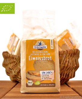 Bio Eiweissbrot-Backmischung, Low Carb, Glutenfrei, Erdschwalbe, 250g Bio Eiweissbrot-Backmischung, Low Carb, Glutenfrei, Erdschwalbe, 250g