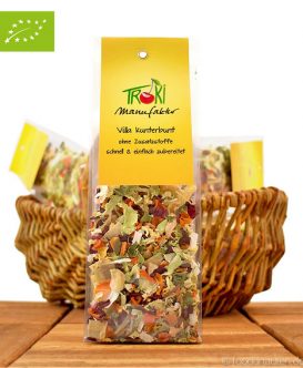 Bio Suppe, Villa Kunterbunt (Ohne Zusatzstoffe, schonend luftgetrocknetes Gemüse), Troki Manufaktur, 50g Bio Suppe, Villa Kunterbunt (Ohne Zusatzstoffe, schonend luftgetrocknetes Gemüse), Troki Manufaktur, 50g