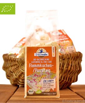 Flammkuchen (Low Carb Pizza Backmischung), Bio-Qualität, Glutenfrei, Erdschwalbe, 160g Flammkuchen (Low Carb Pizza Backmischung), Bio-Qualität, Glutenfrei, Erdschwalbe, 160g