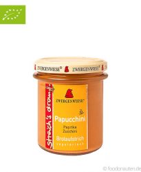 Bio Brotaufstrich Papucchini (Paprika & Zucchini), 160g, Zwergenwiese Bio Brotaufstrich Papucchini (Paprika & Zucchini), 160g, Zwergenwiese