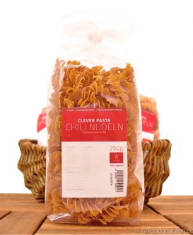 Clever Pasta, Chili-Nudeln (Eiweißreiche Kichererbsen-Nudeln mit Chili), 250g Clever Pasta, Chili-Nudeln (Eiweißreiche Kichererbsen-Nudeln mit Chili), 250g
