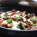 Low Carb Champignon-Zucchini-Hack-Auflauf (mit Gyrosgewürz)