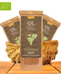 Bio Traubenkernmehl, Teilentölt & Fein Vermahlen, Demeter-Qualität, 250g, Ölmanufaktur Rilli Bio Traubenkernmehl, Teilentölt & Fein Vermahlen, Demeter-Qualität, 250g, Ölmanufaktur Rilli