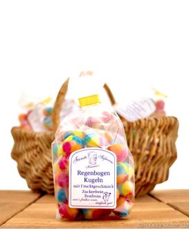 Zuckerfreie Bonbons Regenbogen Kugeln, Kramer's Spezialitäten, 120g Zuckerfreie Bonbons Regenbogen Kugeln, Kramer's Spezialitäten, 120g