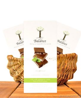 Balance Stevia Schokolade (Kokosnuss Crisp), mit Stevia gesüßt, 85g Balance Stevia Schokolade (Kokosnuss Crisp), mit Stevia gesüßt, 85g