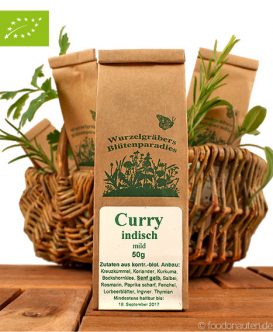 Bio Gewürzmischung Curry Indisch, Wurdies Bio Gewürzmischung Curry Indisch, Wurdies