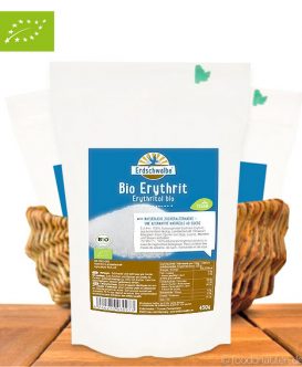 Bio Erythrit (Erythritol), biologische Landwirtschaft, Zuckerersatz, 450g, Erdschwalbe Bio Erythrit (Erythritol), biologische Landwirtschaft, Zuckerersatz, 450g, Erdschwalbe