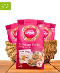 Bio Grünkern Burger, Würzig-Rauchig, Vegan, 165g, Davert Bio Grünkern Burger, Würzig-Rauchig, Vegan, 165g, Davert