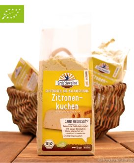 Bio Zitronenkuchen, Glutenfreie Low Carb Backmischung, Erdschwalbe, 160g Bio Zitronenkuchen, Glutenfreie Low Carb Backmischung, Erdschwalbe, 160g